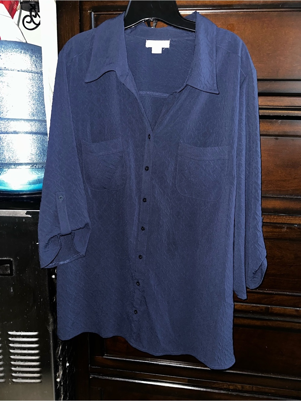 Laura Scott woman navy blue blouse plus size 16/18 W